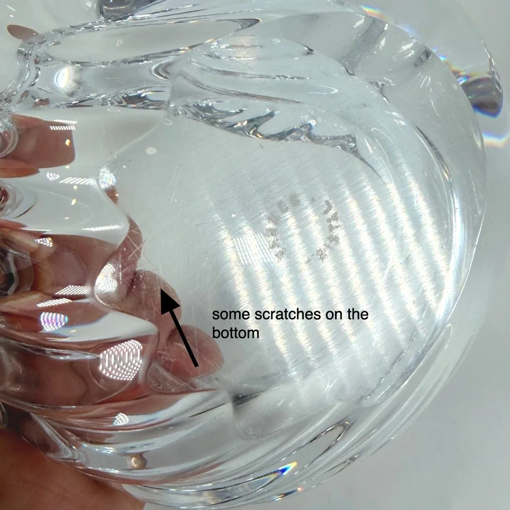 Clear Crystal Seashell Trinket or candy bowl‎ by Vannes made in France